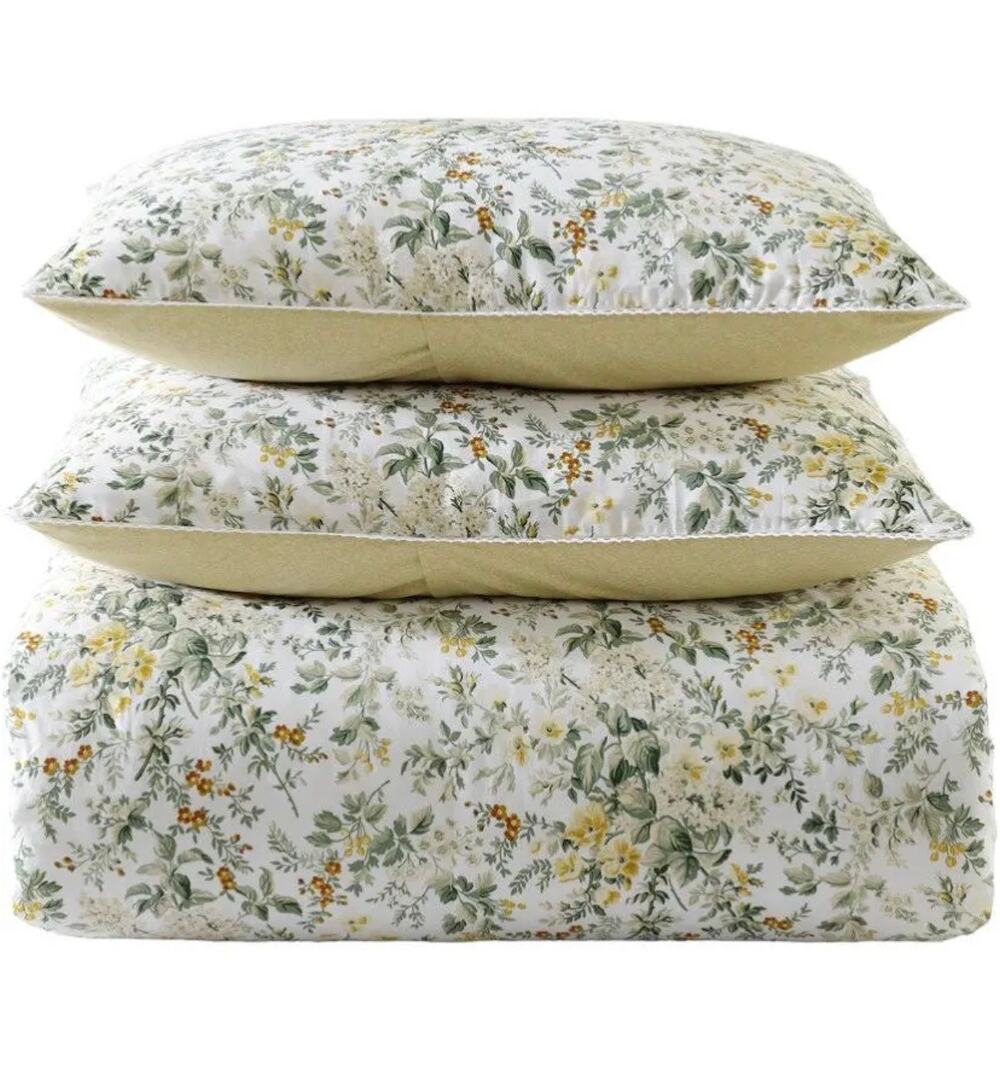 Laura Ashley Country Meadow 100% Cotton Twin Comforter Twin Floral NIP